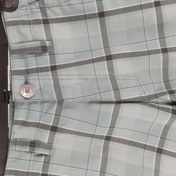 Rusty Men's Shorts Size 30 Blue Check Pockets Zip-Fly Button Belt Loops Casual - Picture 4 of 11